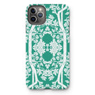 Aviary Green Aesthetic Pattern Art Iphone Case, 11 Pro Max / Matte, Iphone Case Green White Floral Pattern Design