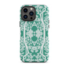 Aviary Green Aesthetic Pattern Art Iphone Case, 13 Pro Max / Matte, Green Floral Patterned Phone Case