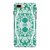 Aviary Green Aesthetic Pattern Art Iphone Case, 8 Plus / Matte, Decorative Iphone Case Green White Floral Pattern
