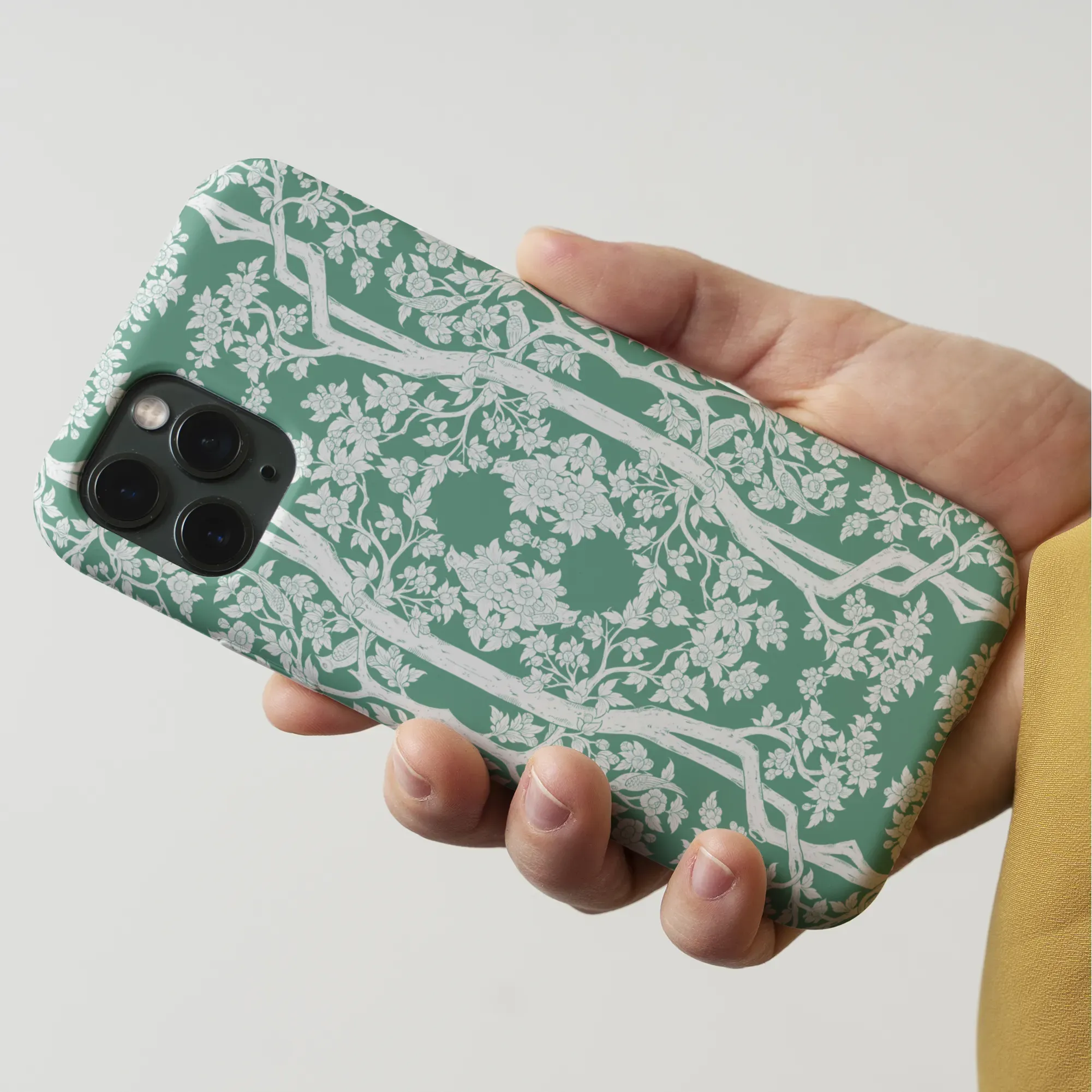 Aviary Green Aesthetic Pattern Art Phone Case - Mobile Phone Cases - Aesthetic Art