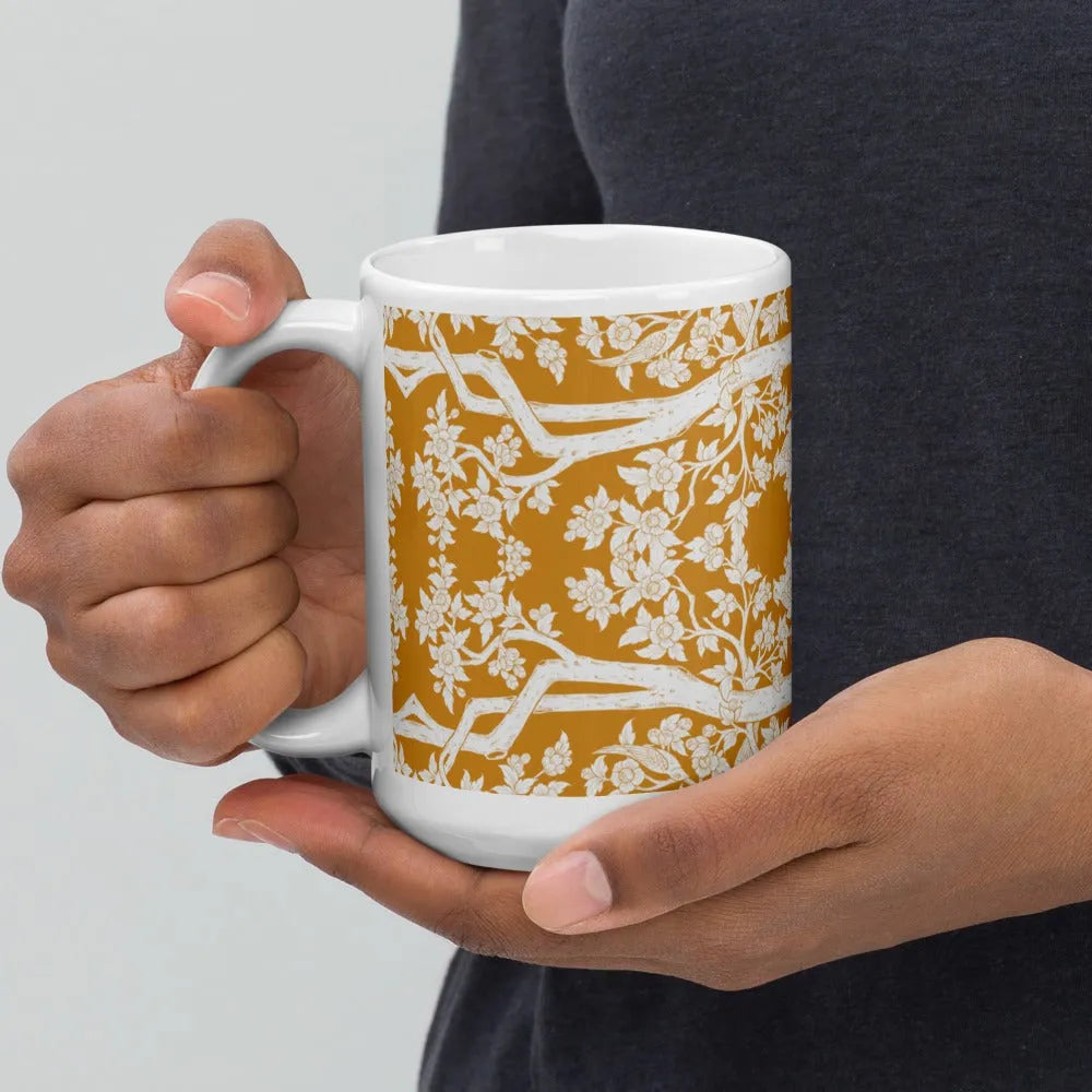 Aviary Mug — Orange - Mugs - Aesthetic Art