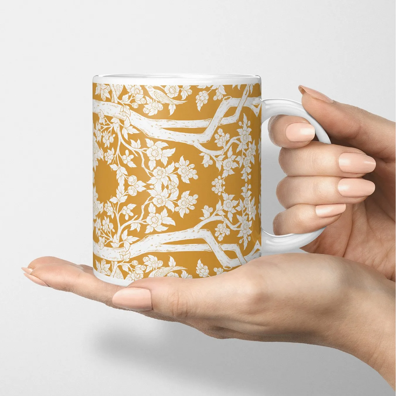Aviary Mug — Orange - Mugs - Aesthetic Art