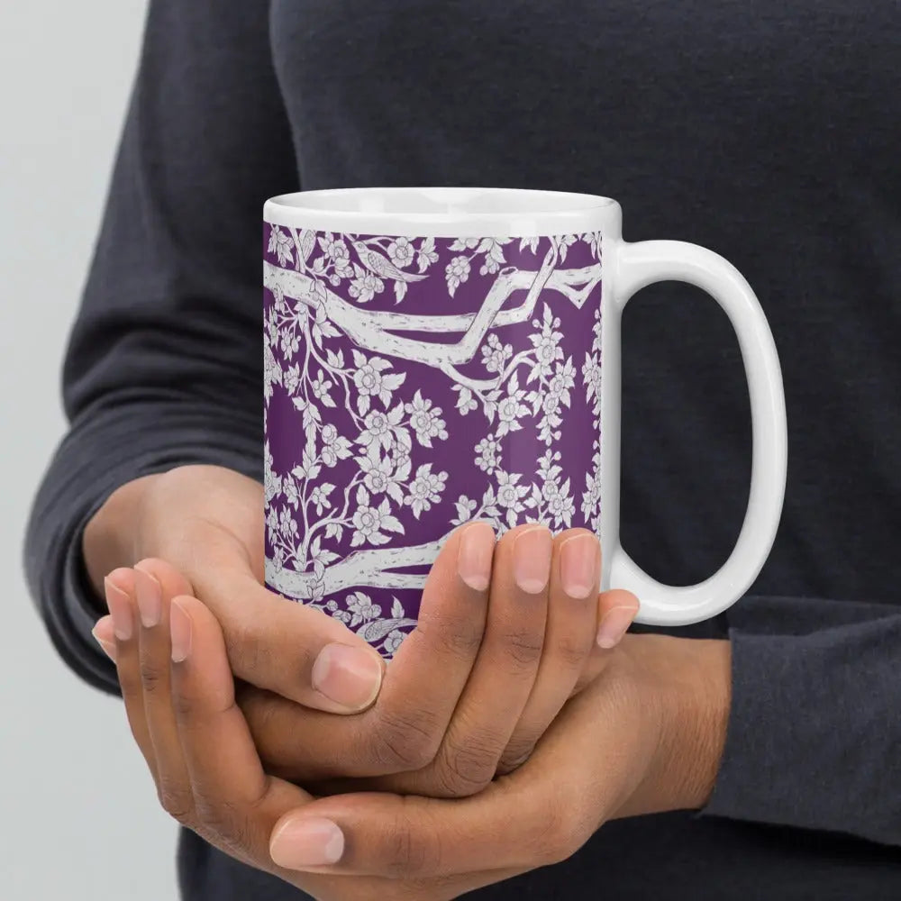 Aviary Mug — Purple - 15oz - Mugs - Aesthetic Art