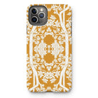 Aviary Orange Aesthetic Pattern Art Iphone Case, 11 Pro Max / Matte, Decorative Iphone Case Intricate Floral Pattern White Golden