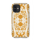 Aviary Orange Aesthetic Pattern Art Iphone Case, 12 Mini / Matte, Decorative Iphone Case Intricate Floral Tree Pattern White
