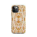 Aviary Orange Aesthetic Pattern Art Iphone Case, 12 Pro / Matte, Floral Patterned Phone Case