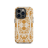 Aviary Orange Aesthetic Pattern Art Iphone Case, 14 Pro / Matte, Floral Patterned Phone Case