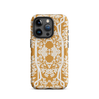 Aviary Orange Aesthetic Pattern Art Iphone Case, 15 Pro / Matte, Floral Patterned Phone Case