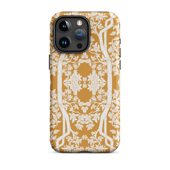 Aviary Orange Aesthetic Pattern Art Iphone Case, 15 Pro Max / Matte, Floral Patterned Phone Case