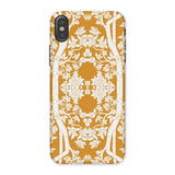 Aviary Orange Aesthetic Pattern Art Iphone Case x / Matte Decorative Phone Case Intricate Floral Pattern White Mustard Art Phone,