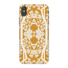 Aviary Orange Aesthetic Pattern Art Iphone Case, x / Matte, Decorative Phone Case Intricate Floral Pattern White Mustard