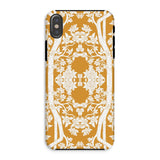 Aviary Orange Aesthetic Pattern Art Iphone Case, Xs / Matte, Decorative Phone Case Intricate Floral Pattern White Mustard