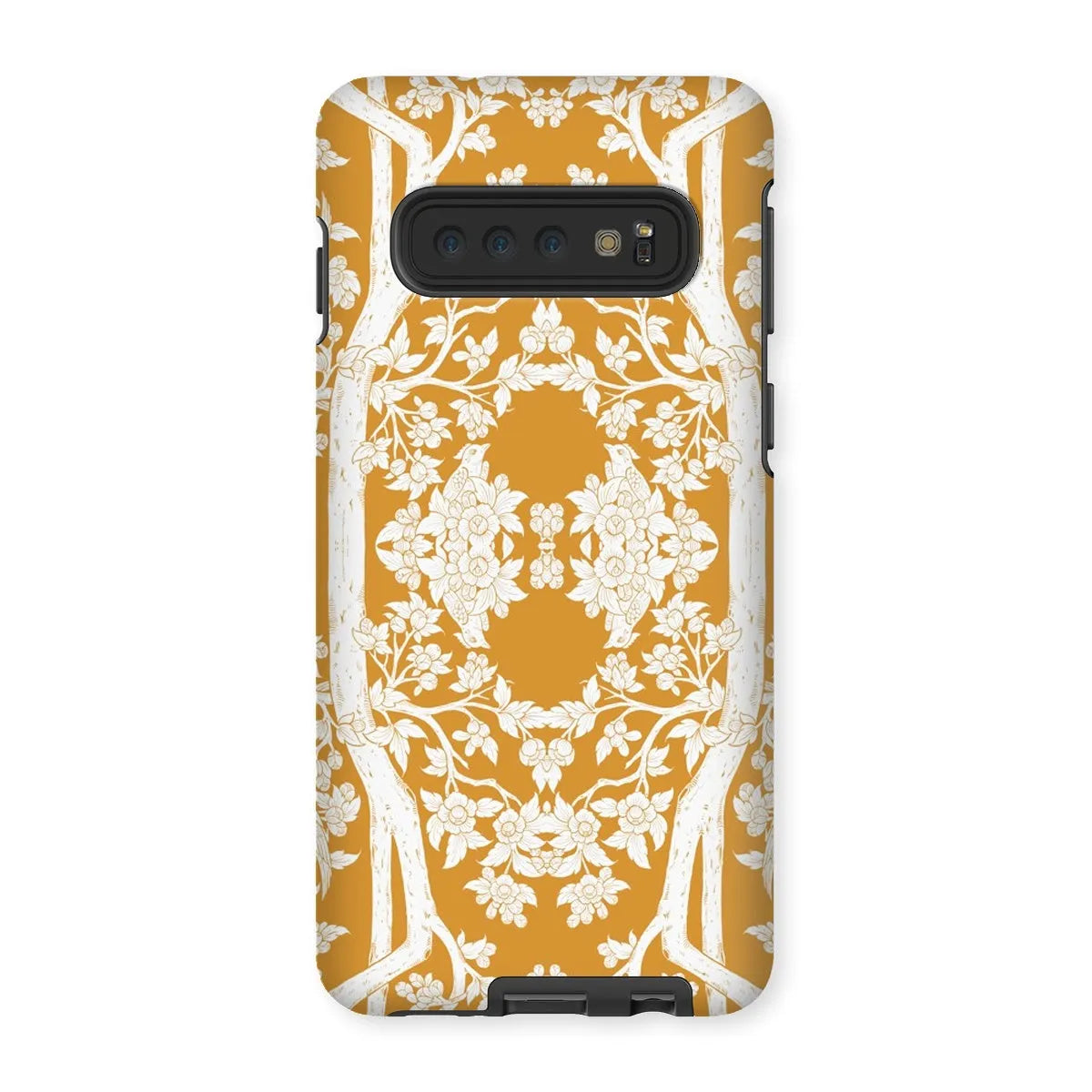 Aviary Orange Aesthetic Pattern Art Phone Case - Samsung Galaxy S10 / Matte - Mobile Phone Cases - Aesthetic Art