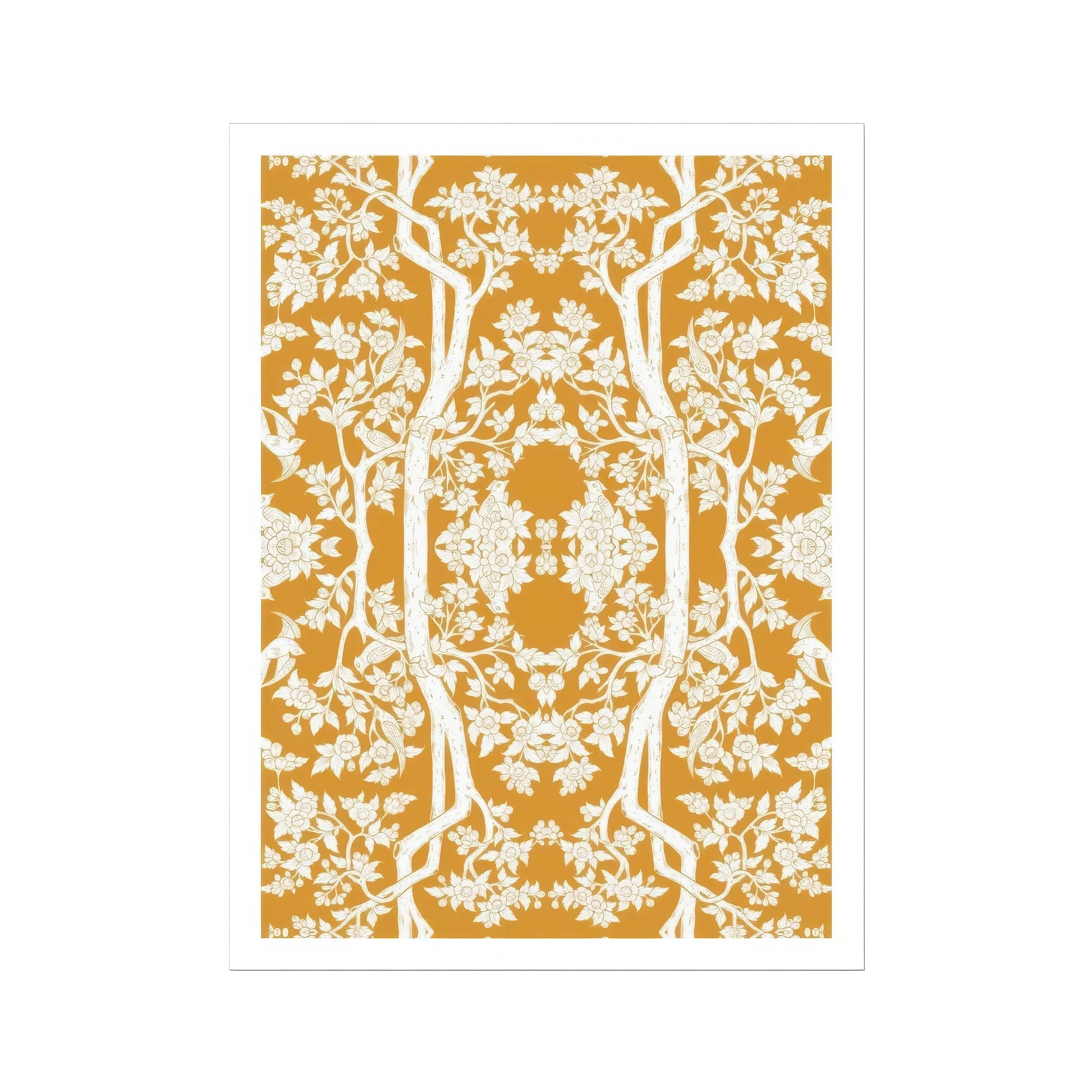 Aviary Orange Art Print Posters Prints & Visual Artwork