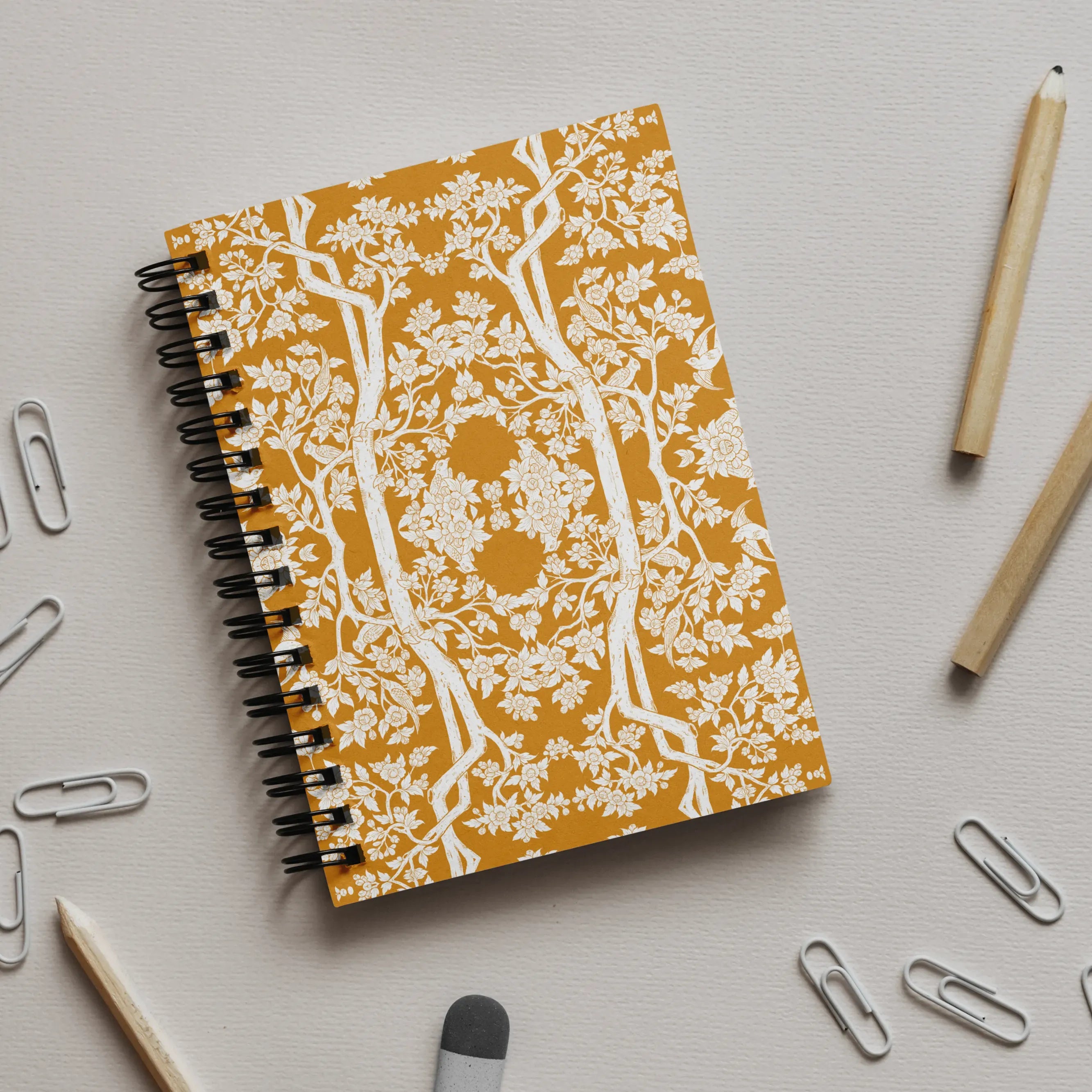 Aviary Orange Notebook - Notebooks & Notepads - Aesthetic Art