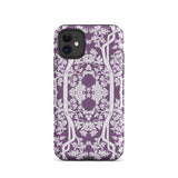 Aviary Purple Aesthetic Pattern Art Iphone Case 11 / Matte Floral Patterned Phone Case Pattern Art Phone, Battle-tested Design, Cases