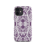Aviary Purple Aesthetic Pattern Art Iphone Case 12 / Matte Purple Floral Patterned Phone Case Pattern Art Phone, Battle-tested Design, Cases