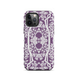 Aviary Purple Aesthetic Pattern Art Iphone Case 12 Pro / Matte Purple Floral Patterned Phone Case Pattern Art Phone, Battle-tested Design,