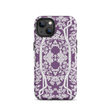 Aviary Purple Aesthetic Pattern Art Iphone Case, 13 / Matte, Purple Floral Patterned Phone Case