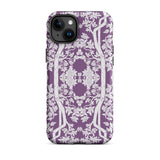 Aviary Purple Aesthetic Pattern Art Iphone Case, 15 Plus / Matte, Purple Floral Patterned Phone Case