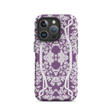 Aviary Purple Aesthetic Pattern Art Iphone Case, 16 Pro / Matte, Purple Phone Case Floral Tree Design