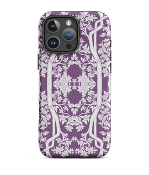 Iphone 16 Pro Max / Matte Aviary Purple Aesthetic Pattern Art Case Phone, Battle-tested Design, Cases