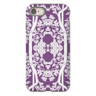 Aviary Purple Aesthetic Pattern Art Iphone Case, 8 / Matte, Ornate Purple White Floral Patterned Phone Case