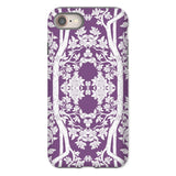 Aviary Purple Aesthetic Pattern Art Iphone Case, 8 / Matte, Ornate Purple White Floral Patterned Phone Case