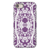 Aviary Purple Aesthetic Pattern Art Iphone Case 8 / Matte Ornate Purple White Floral Patterned Phone Case Pattern Art Phone, Battle-tested