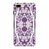 Aviary Purple Aesthetic Pattern Art Iphone Case, 8 Plus / Matte, Decorative Purple White Floral Patterned Phone Case Iphone