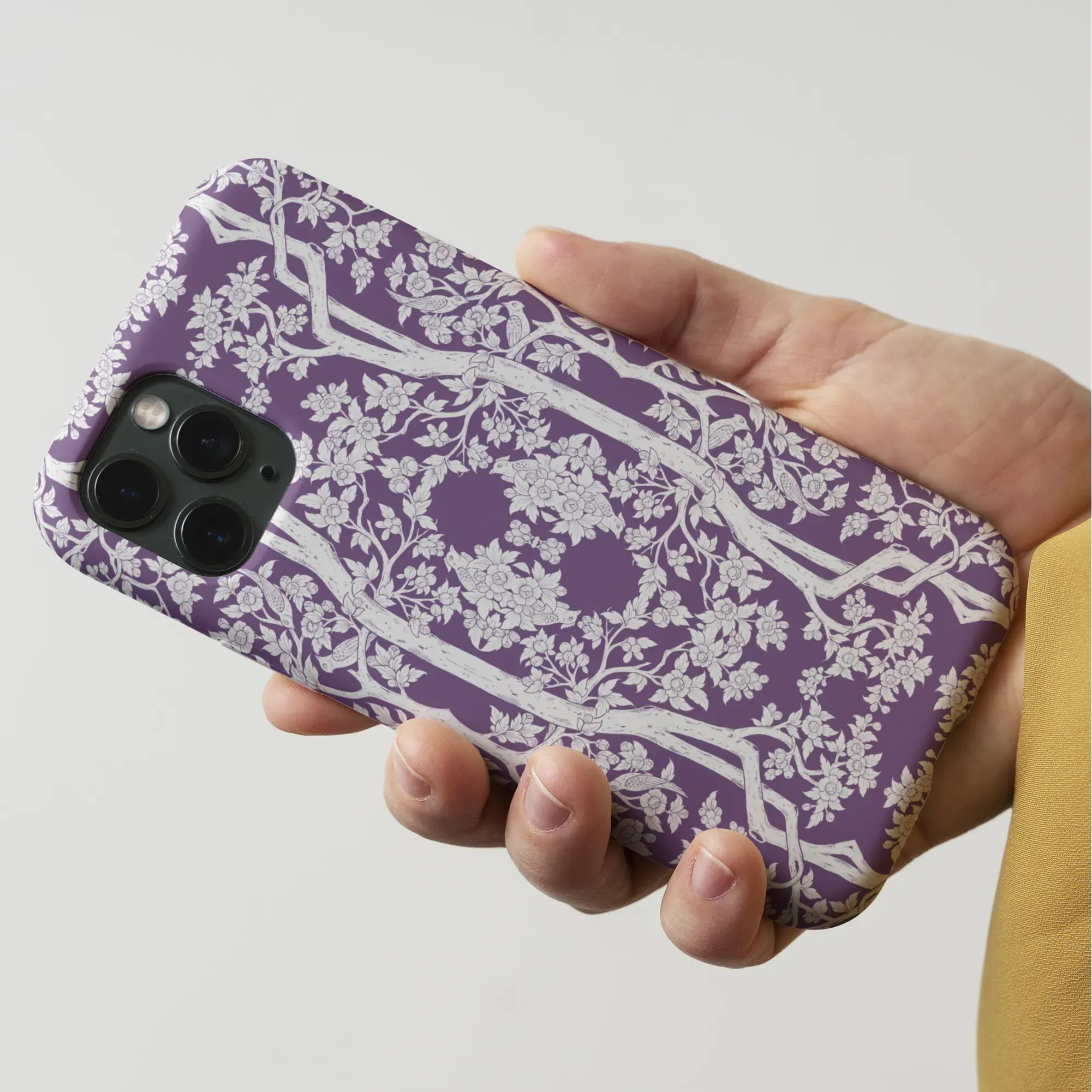 Aviary Purple Aesthetic Pattern Art Phone Case - Mobile Phone Cases - Aesthetic Art