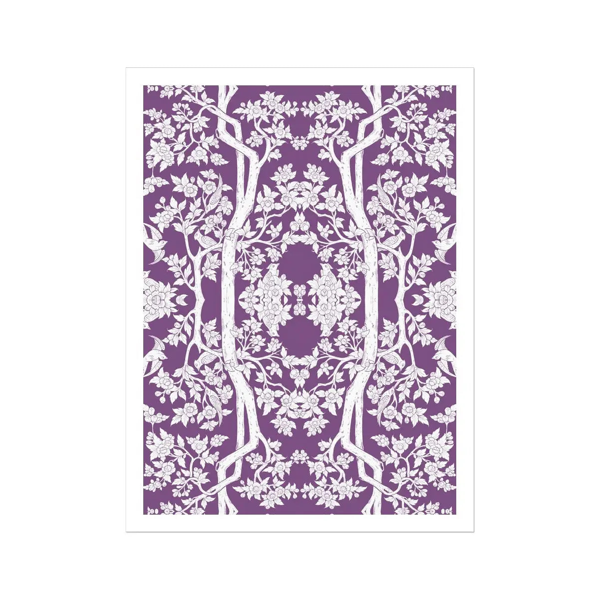 Aviary Purple Art Print - 30’’x40’’ - Posters Prints & Visual Artwork