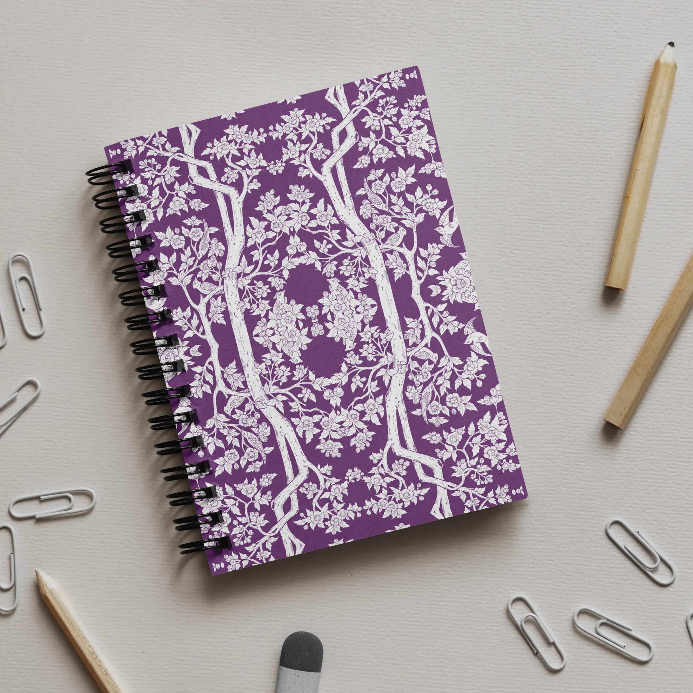 Aviary Purple Notebook - Notebooks & Notepads - Aesthetic Art