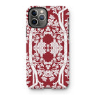 Aviary Red Aesthetic Pattern Art Iphone Case, 11 Pro / Matte, Decorative Iphone Case Red White Floral Pattern