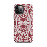 Aviary Red Aesthetic Pattern Art Iphone Case, 12 Pro Max / Matte, Burgundy Phone Case Floral Tree Design