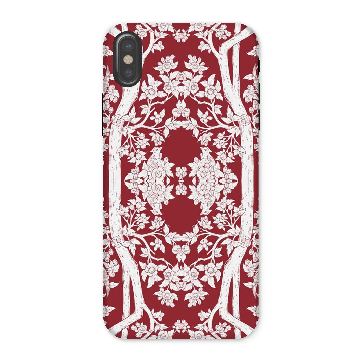 Aviary Red Aesthetic Pattern Art Phone Case - Iphone x / Matte - Mobile Phone Cases - Aesthetic Art