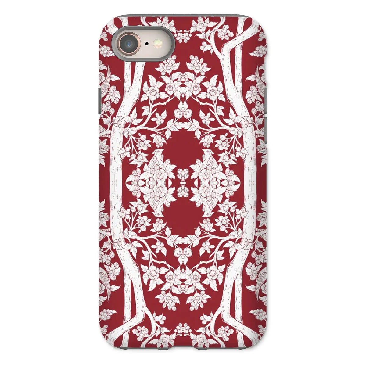 Aviary Red Aesthetic Pattern Art Phone Case - Iphone 8 / Matte - Mobile Phone Cases - Aesthetic Art