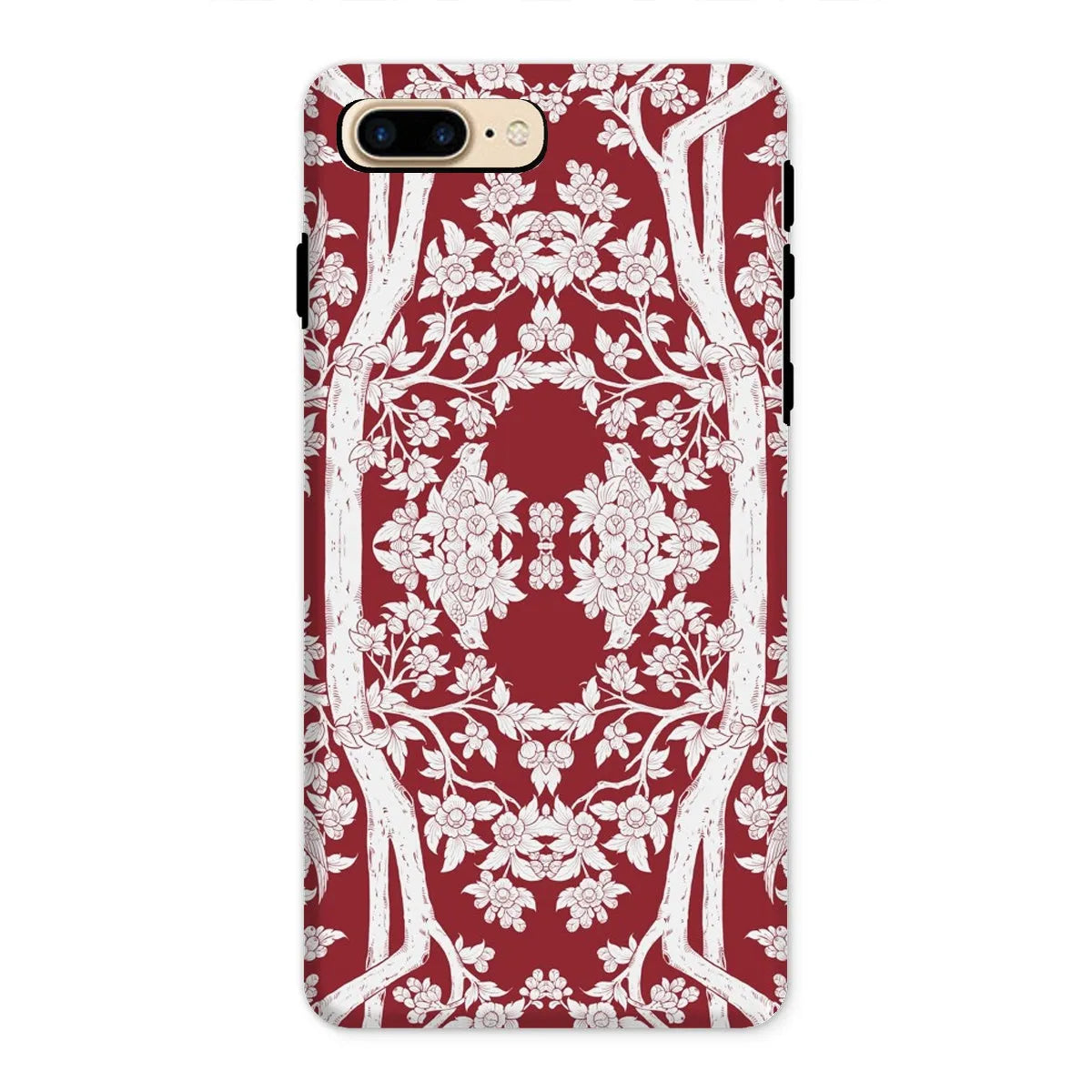 Aviary Red Aesthetic Pattern Art Phone Case - Iphone 8 Plus / Matte - Mobile Phone Cases - Aesthetic Art
