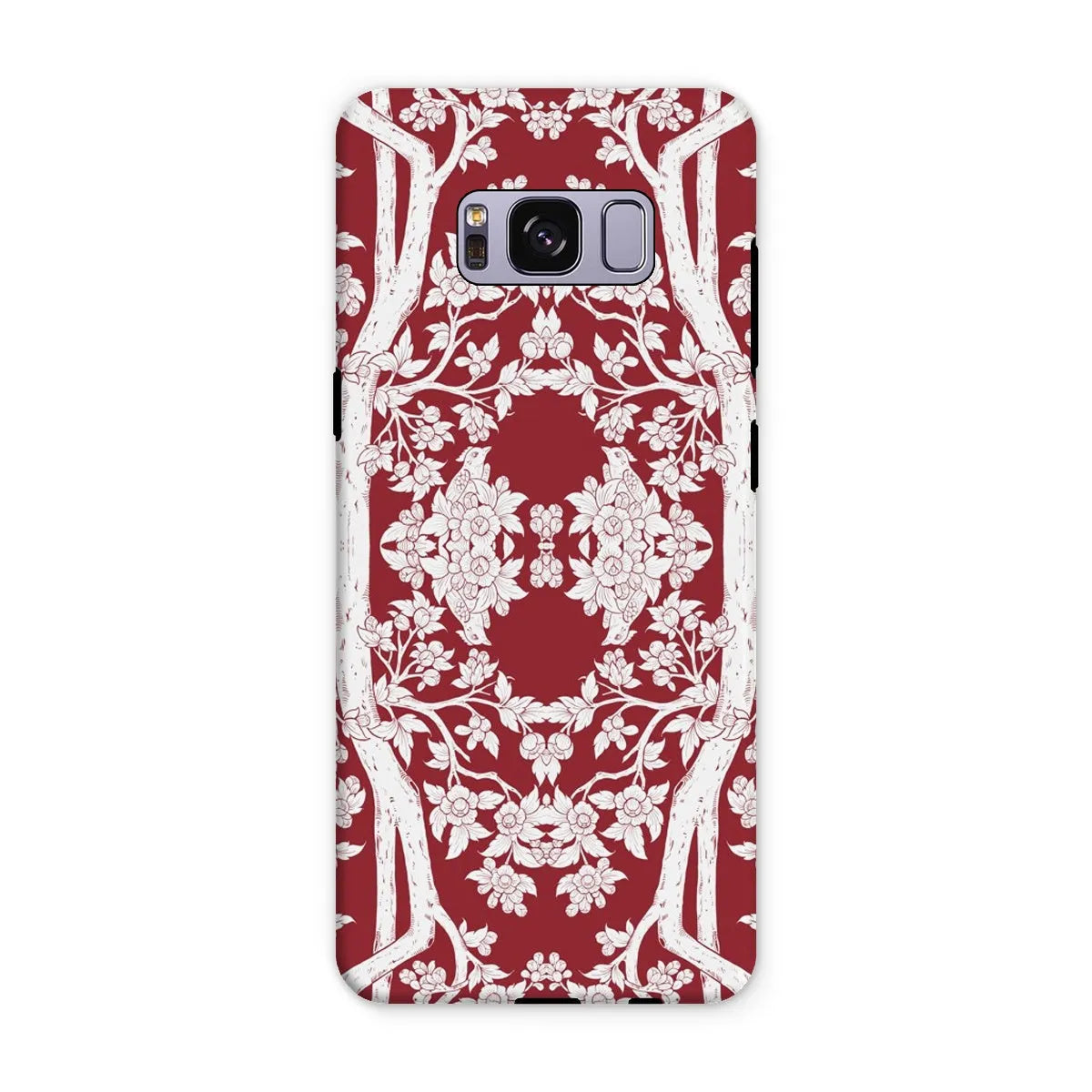 Aviary Red Aesthetic Pattern Art Phone Case - Samsung Galaxy S8 Plus / Matte - Mobile Phone Cases - Aesthetic Art