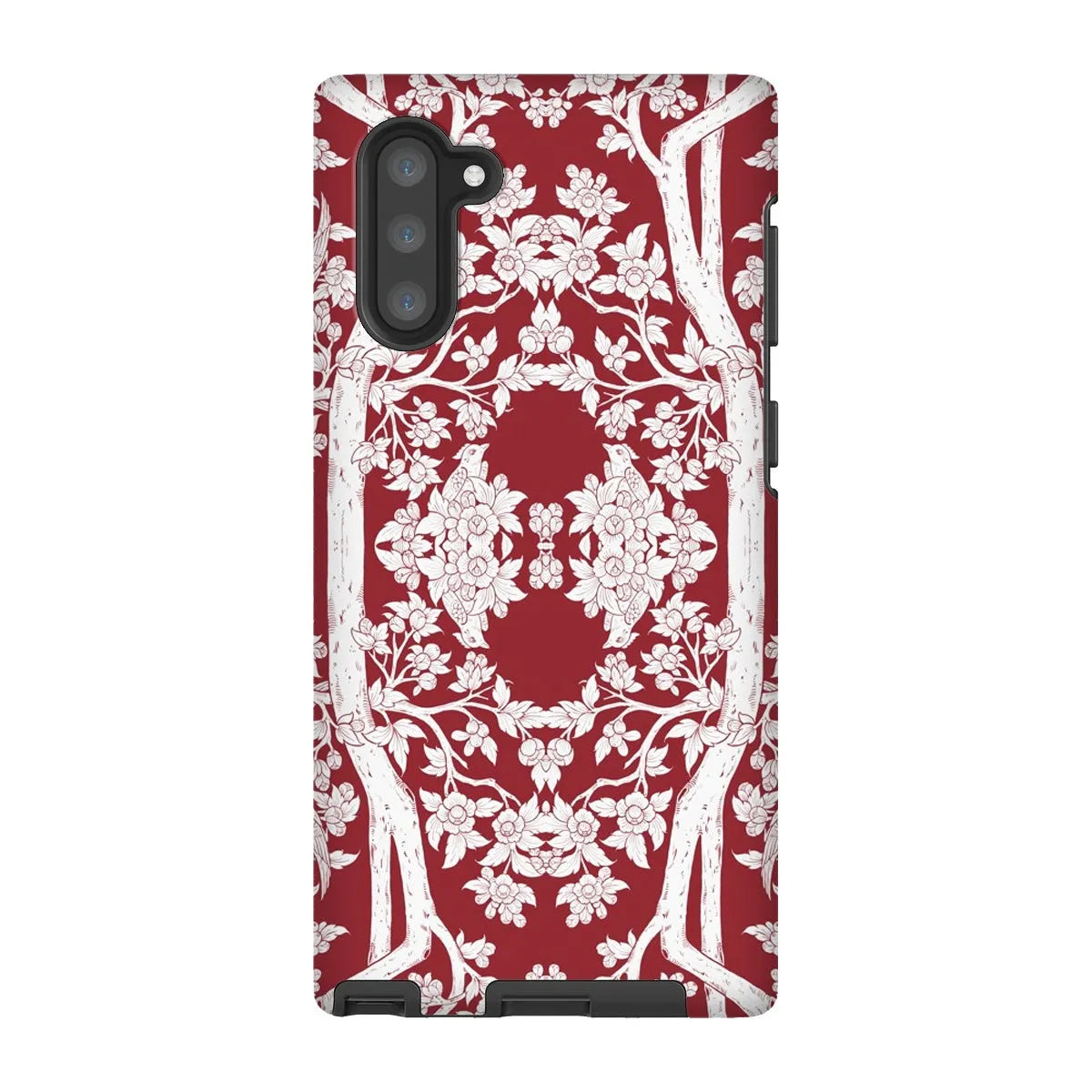 Aviary Red Aesthetic Pattern Art Phone Case - Samsung Galaxy Note 10 / Matte - Mobile Phone Cases - Aesthetic Art