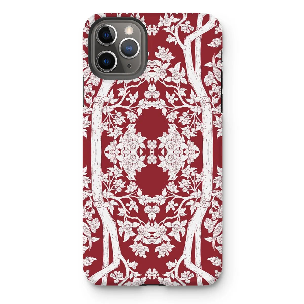 Aviary Red Aesthetic Pattern Art Phone Case - Iphone 11 Pro Max / Matte - Mobile Phone Cases - Aesthetic Art