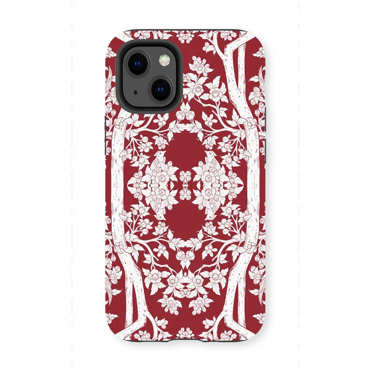Aviary Red Aesthetic Pattern Art Phone Case - Iphone 13 Mini / Matte - Mobile Phone Cases - Aesthetic Art