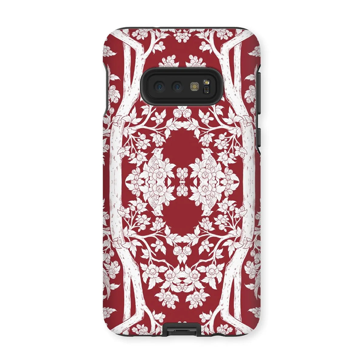 Aviary Red Aesthetic Pattern Art Phone Case - Samsung Galaxy S10e / Matte - Mobile Phone Cases - Aesthetic Art