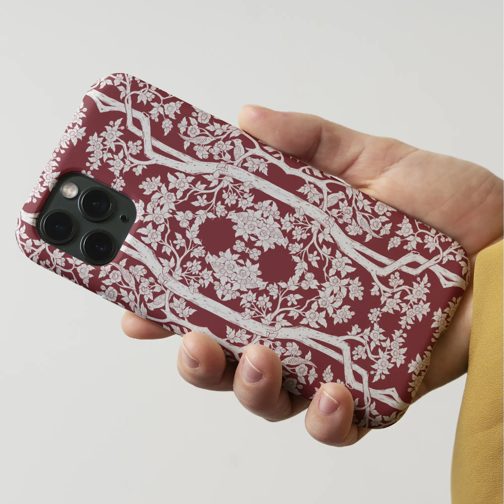 Aviary Red Aesthetic Pattern Art Phone Case - Mobile Phone Cases - Aesthetic Art