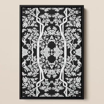 Aviary - Thai Aesthetic Pattern Art Print / Canvas, Fine Art Paper, Aviary Black, Bold Statements