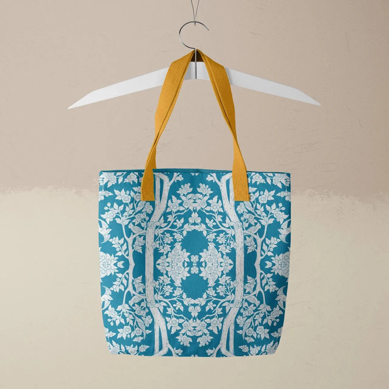Aviary Tote - Bluebird - Heavy Duty Reusable Grocery Bag - Shopping Totes - Aesthetic Art