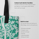 Aviary Tote - Hummingbird Green Bird Pattern Shopping Bags