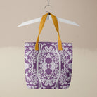 Aviary Tote - Purple Finch Bird Pattern Shopping Bags