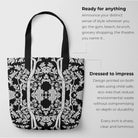 Aviary Tote - Raven Black Bird Pattern Shopping Bags