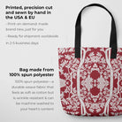 Aviary Tote - Rosella Red Bird Pattern Shopping Bags